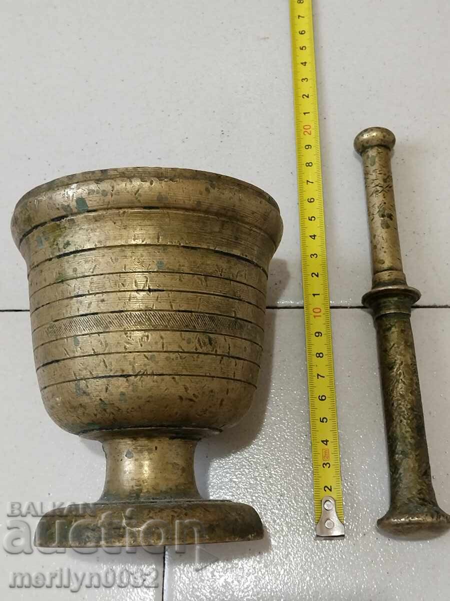 Old bronze mortar with pestle, mortar - 6 Old bronze mortar with pestle, mortar - 6