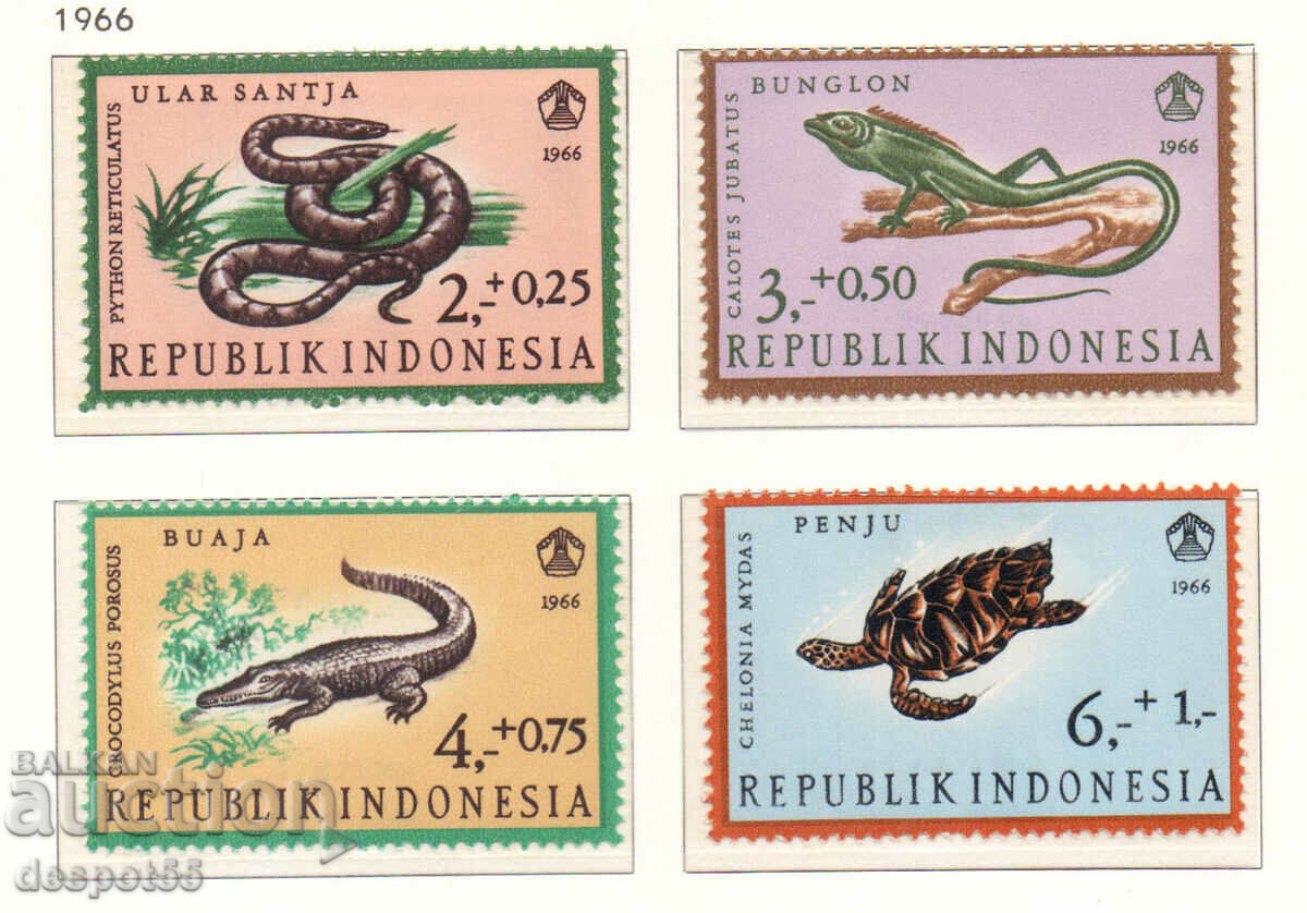 1966. Indonesia. Reptiles. 1966. Indonesia. Reptiles.