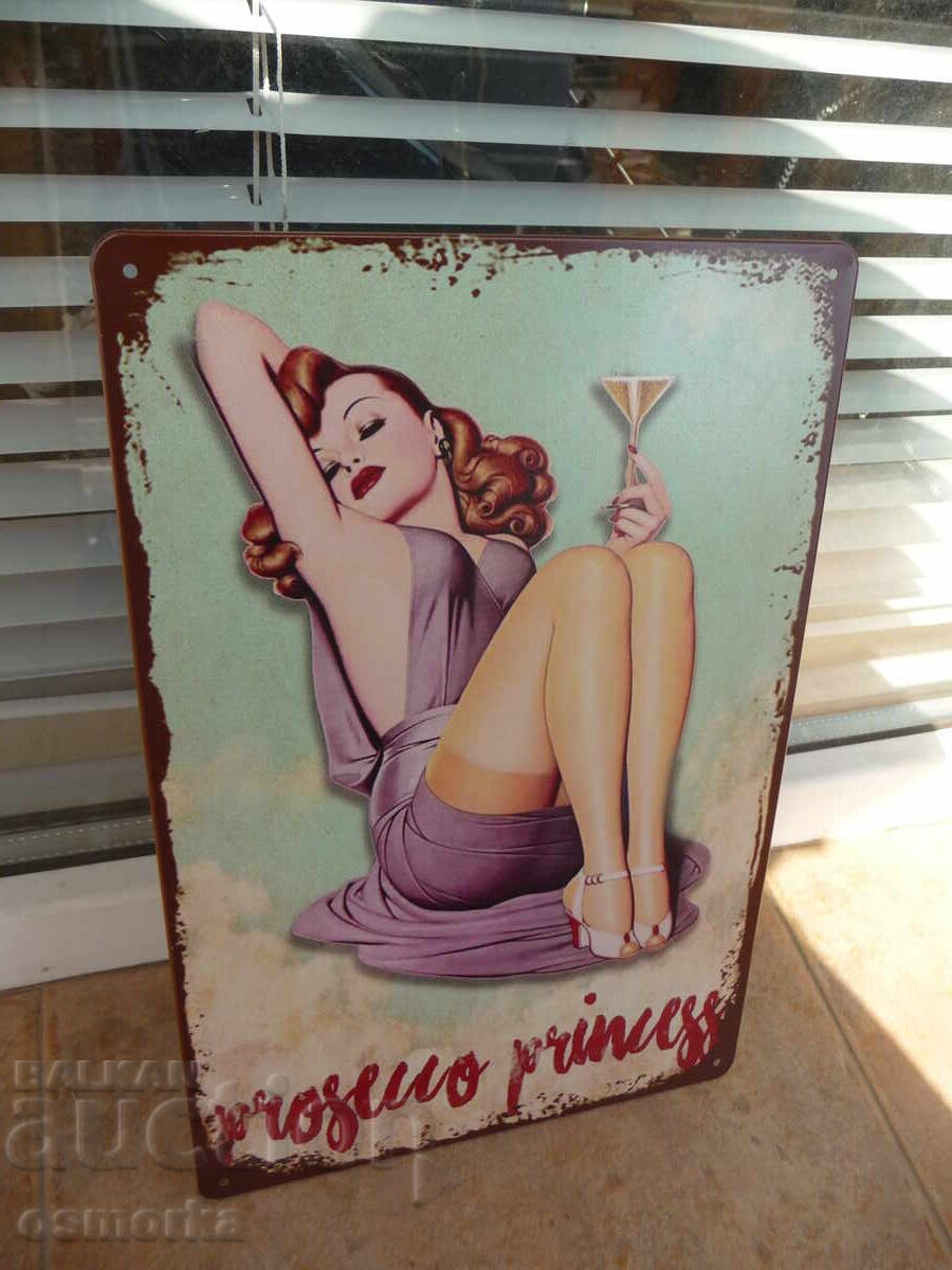 Metal sign erotic princess cocktail dress chick sexy ob with price 18.00 BGN | € 9.20