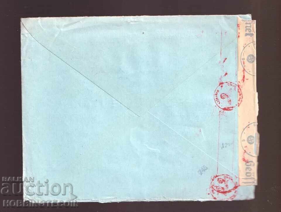 BULGARIA TRAVEL ENVELOPE AIRMAIL SOFIA BERLIN 1942 CENSORSHIP with price 14.99 BGN | € 7.66 BULGARIA TRAVEL ENVELOPE AIRMAIL SOFIA BERLIN 1942 CENSORSHIP with price 14.99 BGN | € 7.66