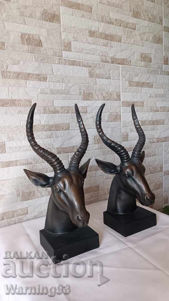 Old bookends - bookends - Antelopes - 37cm with price € 90.00 | 176.02 BGN Old bookends - bookends - Antelopes - 37cm with price € 90.00 | 176.02 BGN