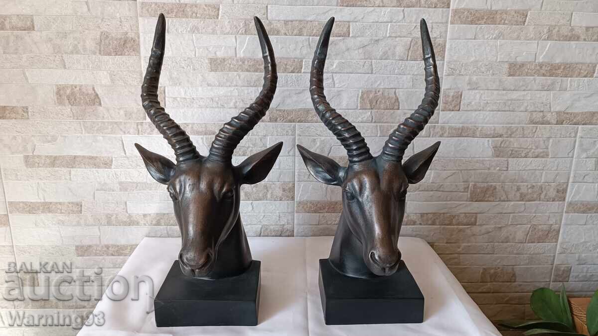 Old bookends - bookends - Antelopes - 37cm Old bookends - bookends - Antelopes - 37cm