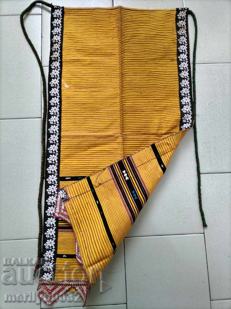 Old apron tinsel embroidery, costume, cloth - 5