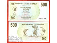 ZIMBABWE ZIMBABWE 500 $ issue - issue 2006 NEW UNC