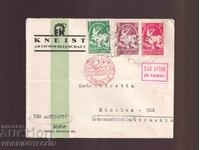 BULGARIA AIRMAIL ENVELOPE SOFIA GERMANY 1934 RED SEAL