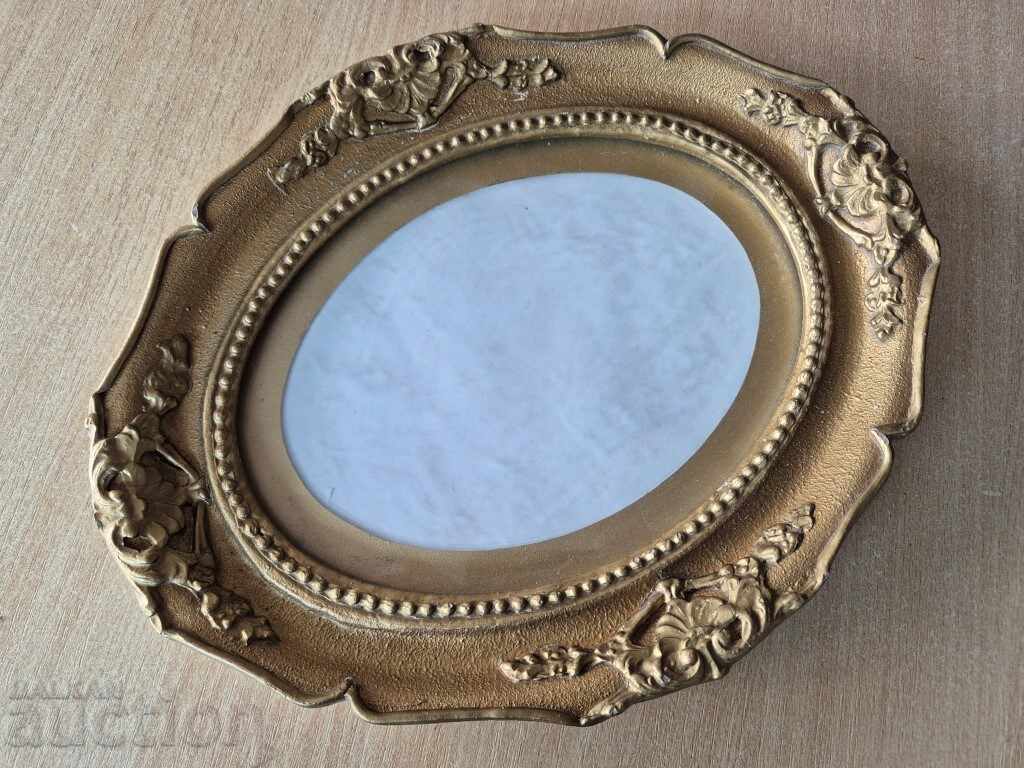 Auction Baroque gold oval frame ellipse tapestry passepartout glass Auction Baroque gold oval frame ellipse tapestry passepartout glass