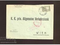 BULGARIA TRAVELED ENVELOPE RUSE VIENNA CENSORSHIP