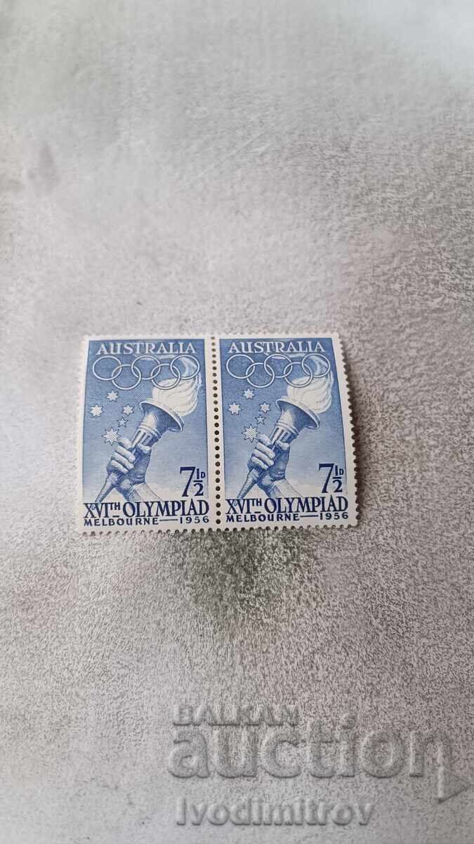 Postage stamps Australia XVI th Olympiad Melbourne 1956