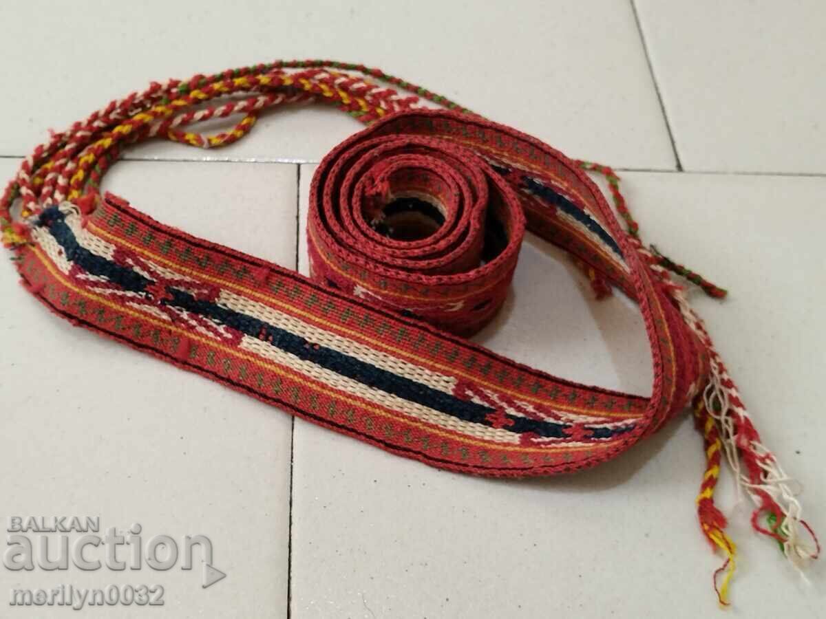 Old hand-woven belt from the beginning of the 20th century, costume, length 1.50 meters with price 99.90 BGN | € 51.08 Old hand-woven belt from the beginning of the 20th century, costume, length 1.50 meters with price 99.90 BGN | € 51.08