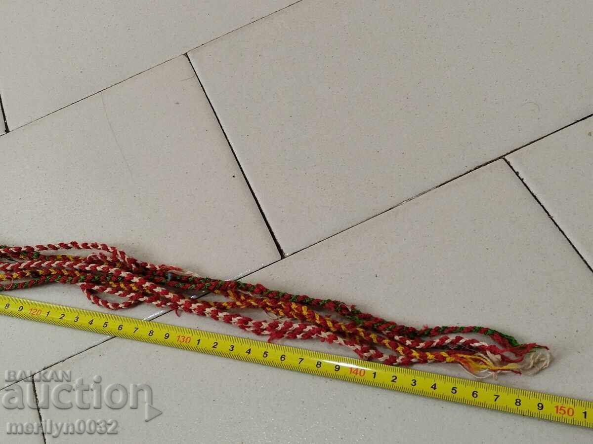 Old hand-woven belt from the beginning of the 20th century, costume, length 1.50 meters - 5 Old hand-woven belt from the beginning of the 20th century, costume, length 1.50 meters - 5