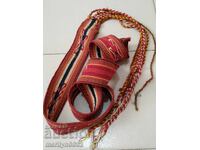 Old hand-woven belt from the beginning of the 20th century, costume, length 1.50 meters