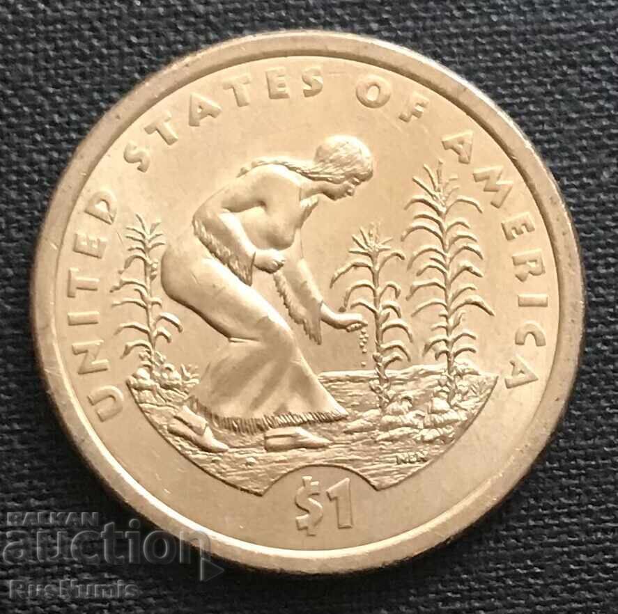 USA. 1 dollar 2009(D).Planting crops. USA. 1 dollar 2009(D).Planting crops.