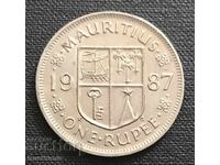 Mauritius. 1 rupee 1987.