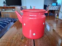 Old enamel teapot