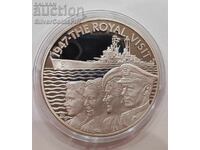 Argint 50 Pence Regina Mama Elisabeta I 2002 Sfanta Elena