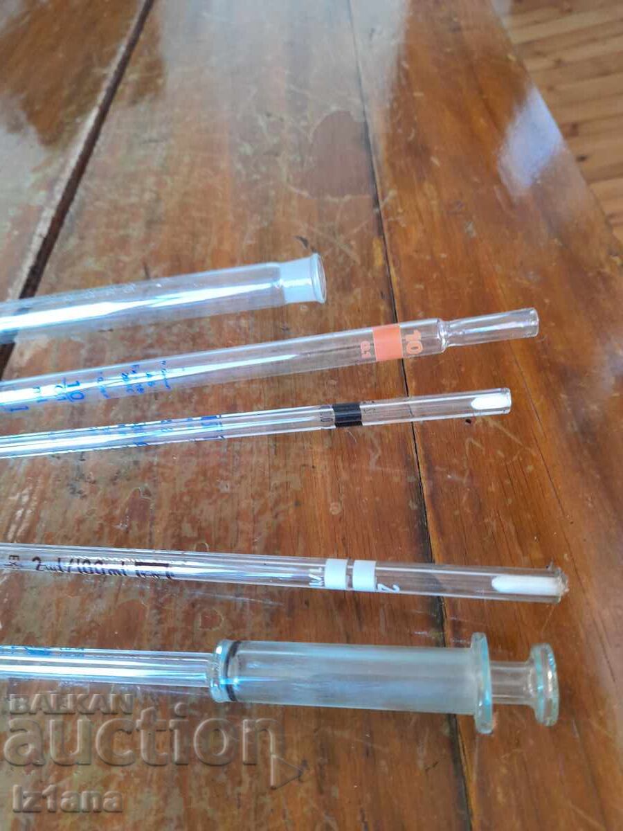 Old glass pipettes - 7 Old glass pipettes - 7