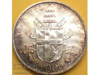 1000 Lira 1986 Vatican Silver Gold Patina