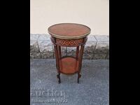 Great antique Dutch table inlaid bronze