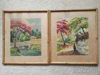 Two very beautiful old watercolors.