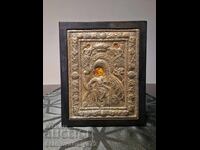 Wonderful antique silver icon with certificate and markings