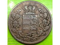 1/2 Kreuzer 1842 Germania Württemberg „3 Tigri”