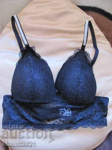 New VICTORIA'S SECRET bra and bikini set, size 80/M, black - 7