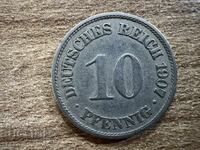 Germania - 10 pfennig (1907) - A