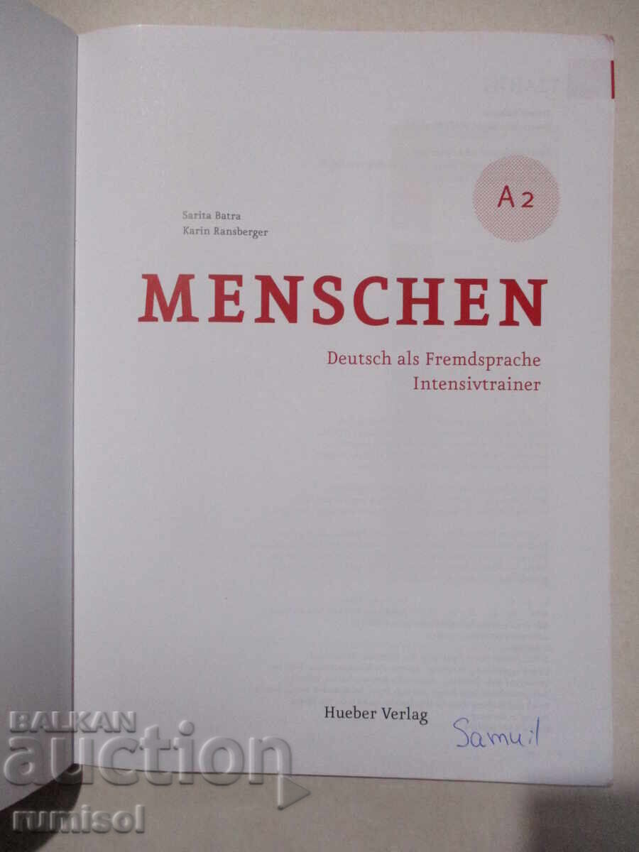 Menschen A2 - Intensivtrainer + CD, Sarita Batra with price 15.59 BGN | € 7.97