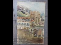 WATERCOLOR - RILA MONASTERY - TODOR VLADIMIROV 65 YEARS OLD.