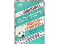 football program UEFA Cup Dynamo Kyiv-Levski-Spartak