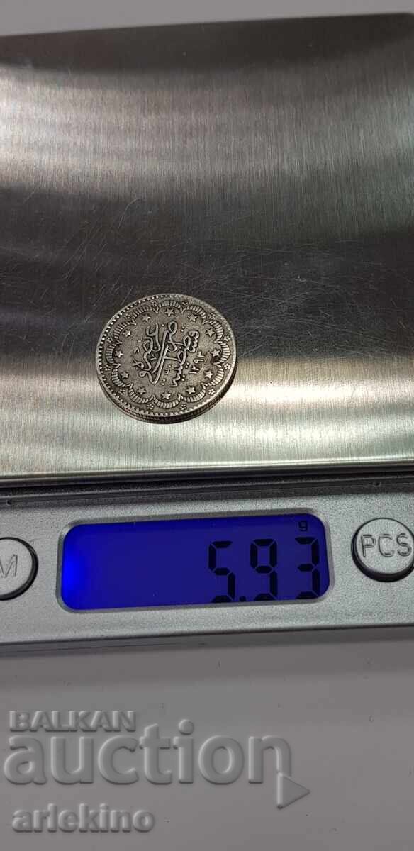 Collectible Turkish-Ottoman coin 5 kurus - silver - 5 Collectible Turkish-Ottoman coin 5 kurus - silver - 5