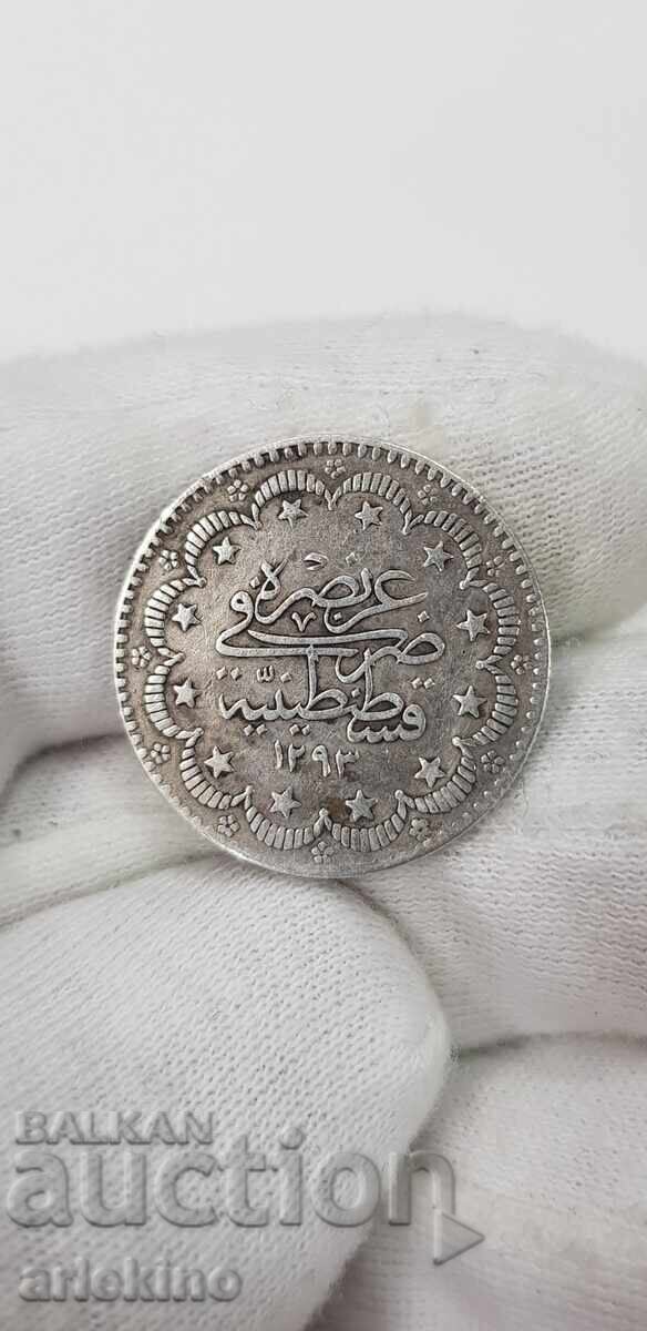 Collectible Turkish-Ottoman coin 5 kurus - silver - 6 Collectible Turkish-Ottoman coin 5 kurus - silver - 6