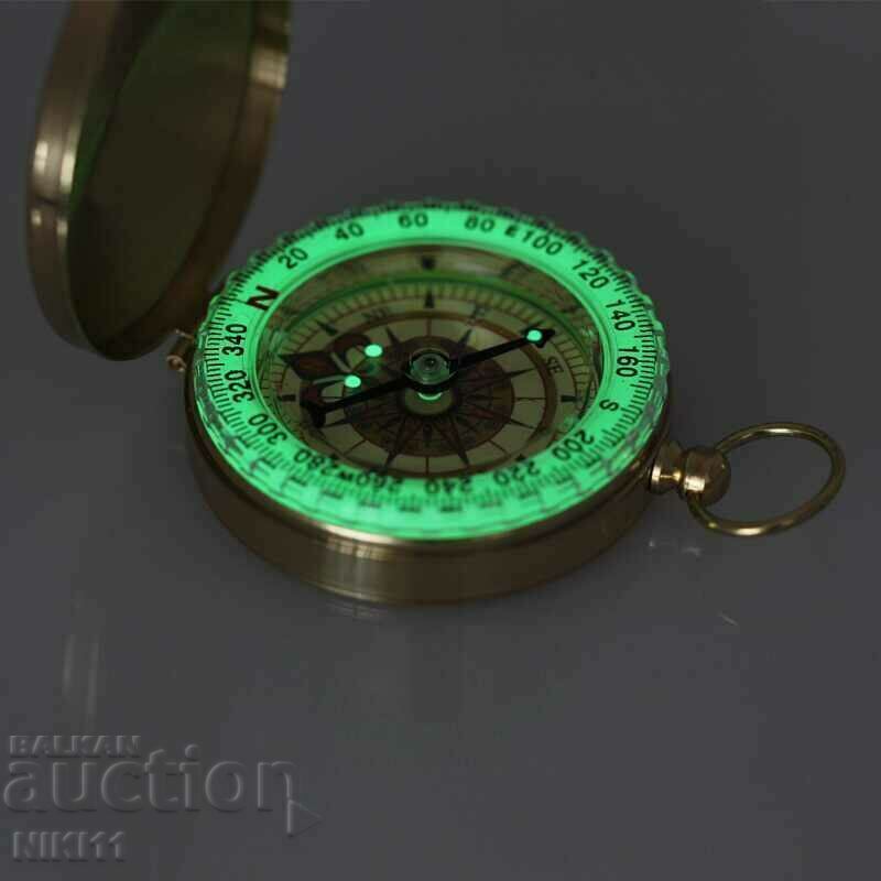 Auction Bronze glow-in-the-dark compass, waterproof fluorescent Auction Bronze glow-in-the-dark compass, waterproof fluorescent