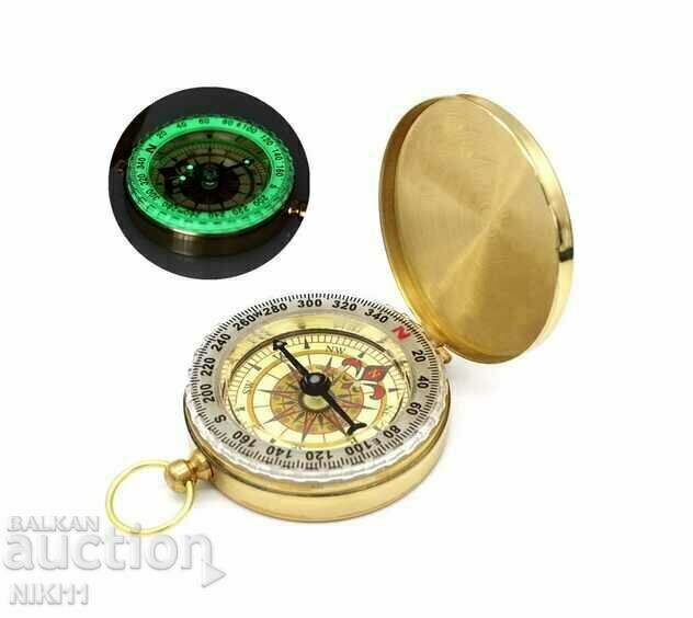 Bronze glow-in-the-dark compass, waterproof fluorescent Bronze glow-in-the-dark compass, waterproof fluorescent