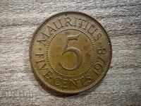 Mauritius - 5 cenți (1978)