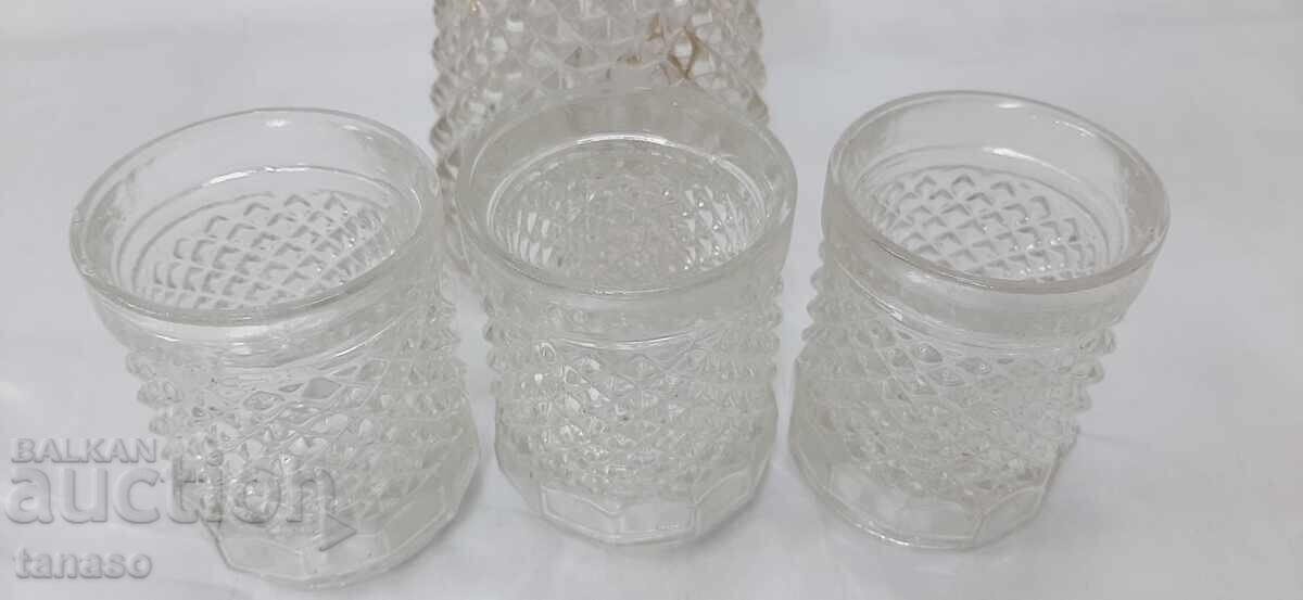 Γυάλινη καράφα με 3 φλιτζάνια (2,2) - 5