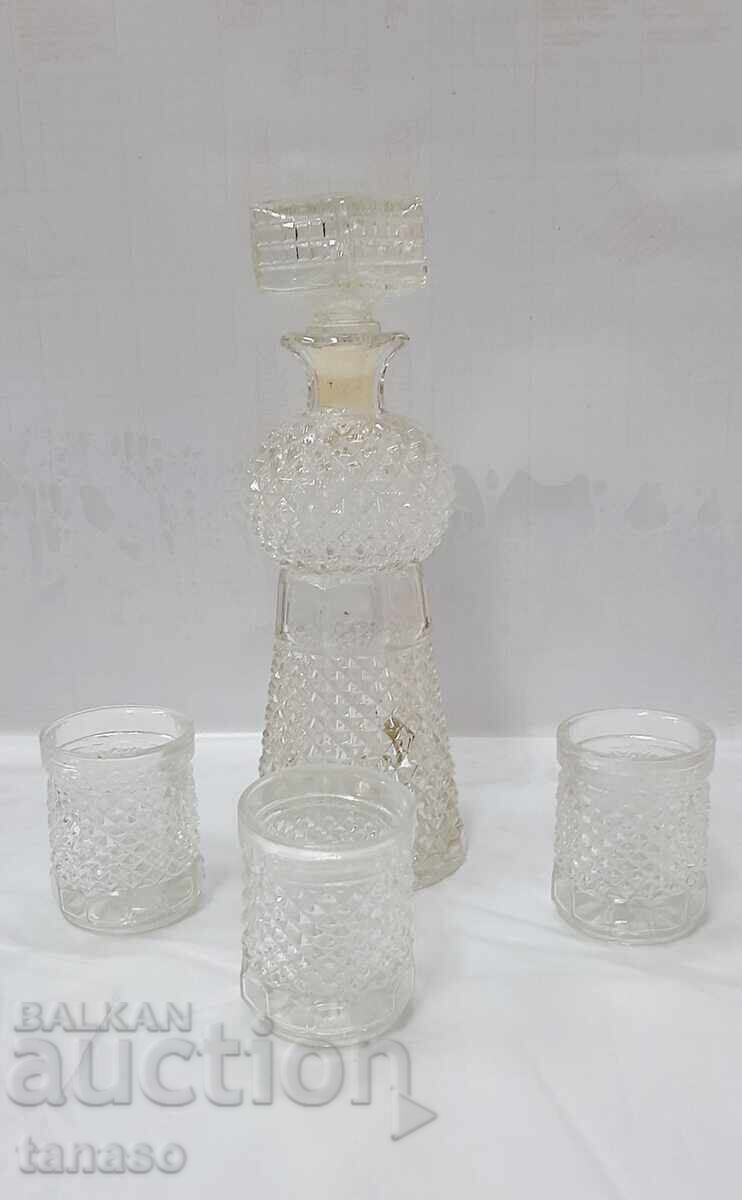 Γυάλινη καράφα με 3 φλιτζάνια (2,2) - 7