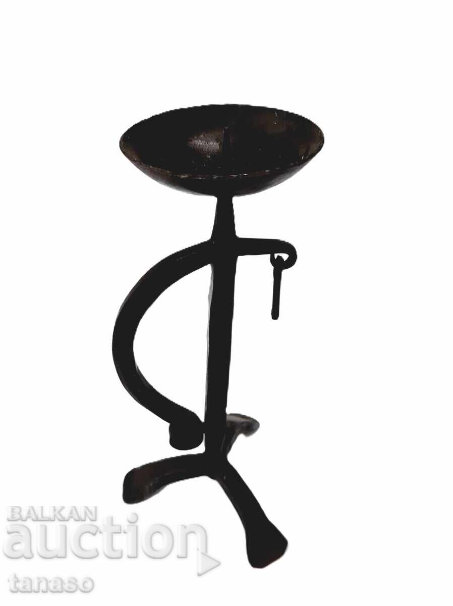 Old wrought iron candlestick (1.3) - 7
