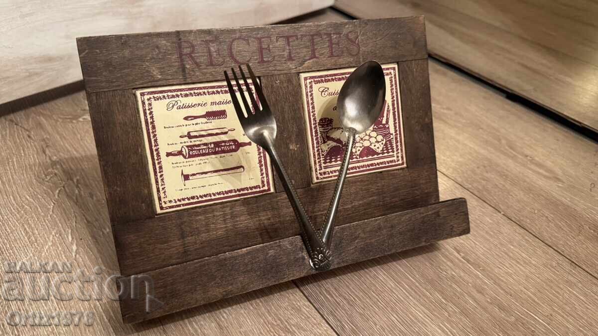 Vintage cookbook stand. Vintage cookbook stand.