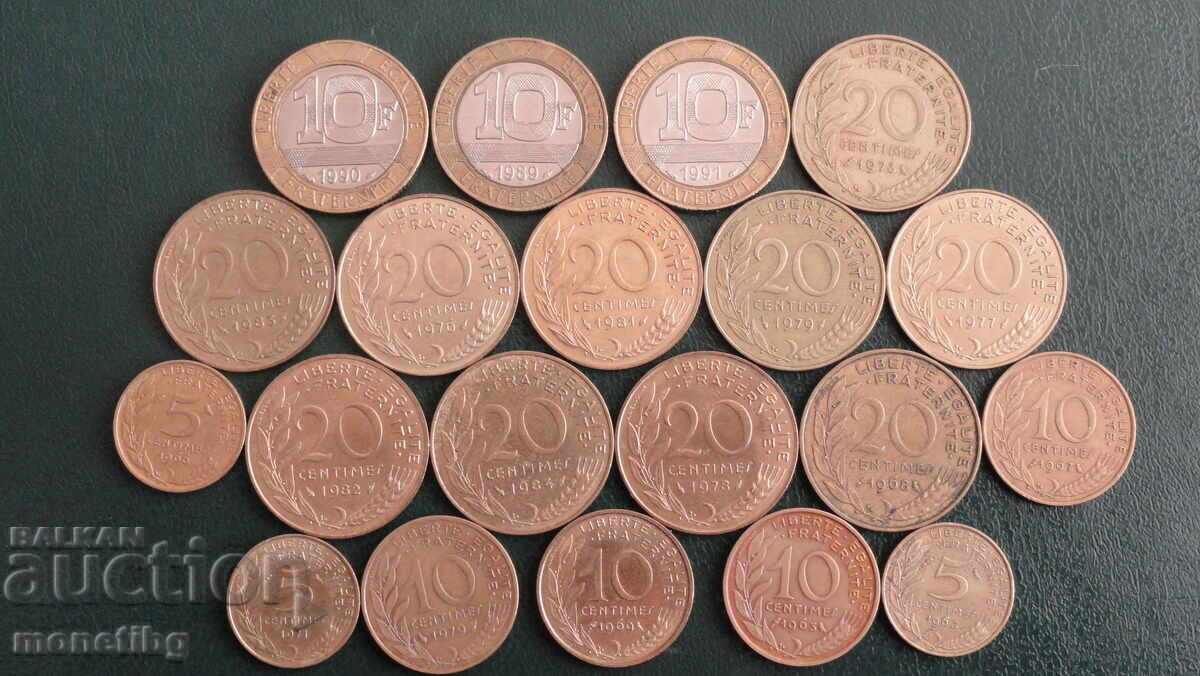 Delivery of France - Coins (20 pieces) Delivery of France - Coins (20 pieces)