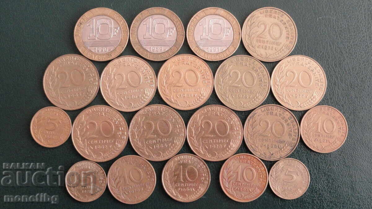 France - Coins (20 pieces) - 6 France - Coins (20 pieces) - 6