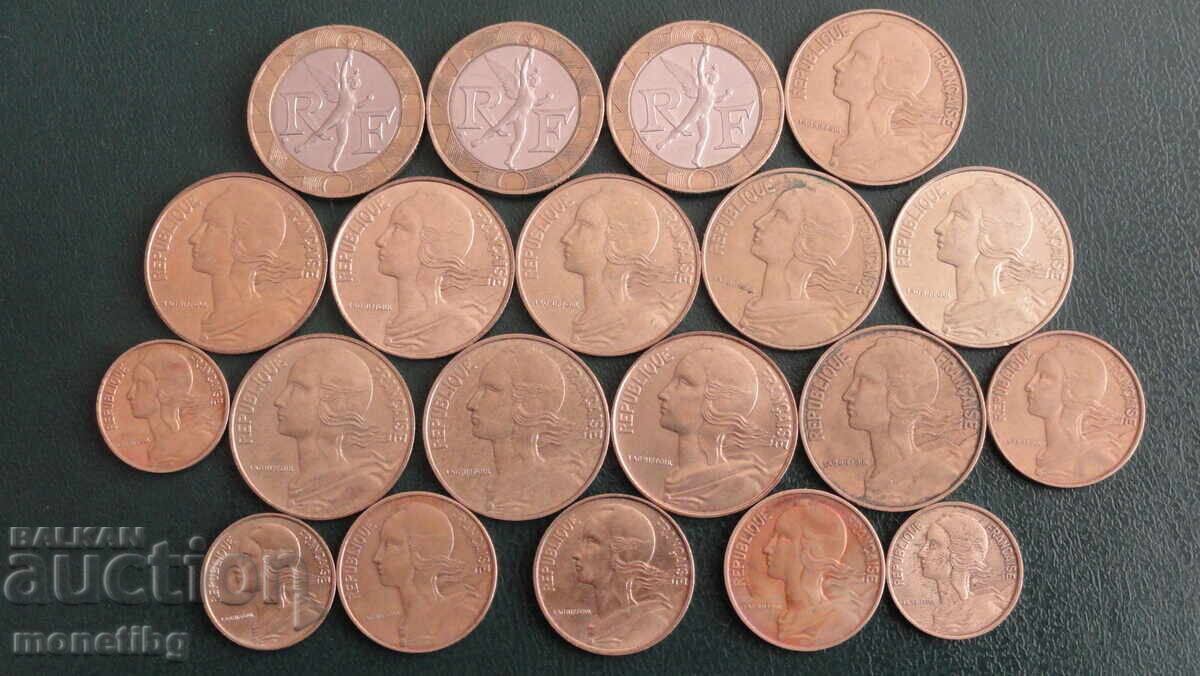 France - Coins (20 pieces) France - Coins (20 pieces)