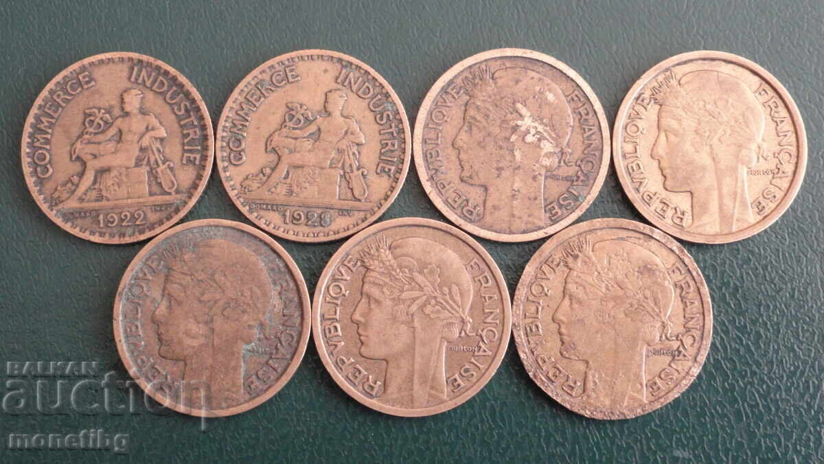 France 1922-38 - 1 franc (7 pieces) - 5 France 1922-38 - 1 franc (7 pieces) - 5