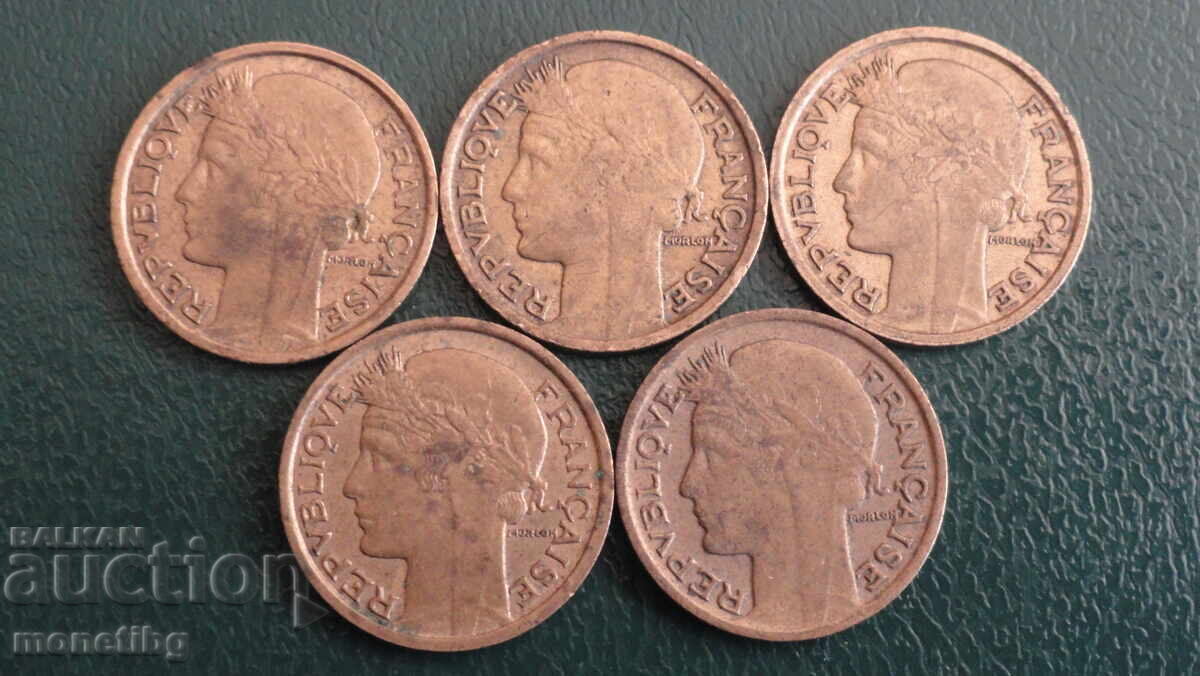 Delivery of France 1932-39 - 50 centimes (5 pieces) Delivery of France 1932-39 - 50 centimes (5 pieces)