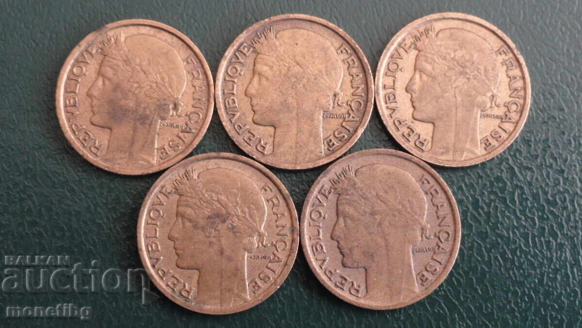 France 1932-39 - 50 centimes (5 pieces) - 6 France 1932-39 - 50 centimes (5 pieces) - 6
