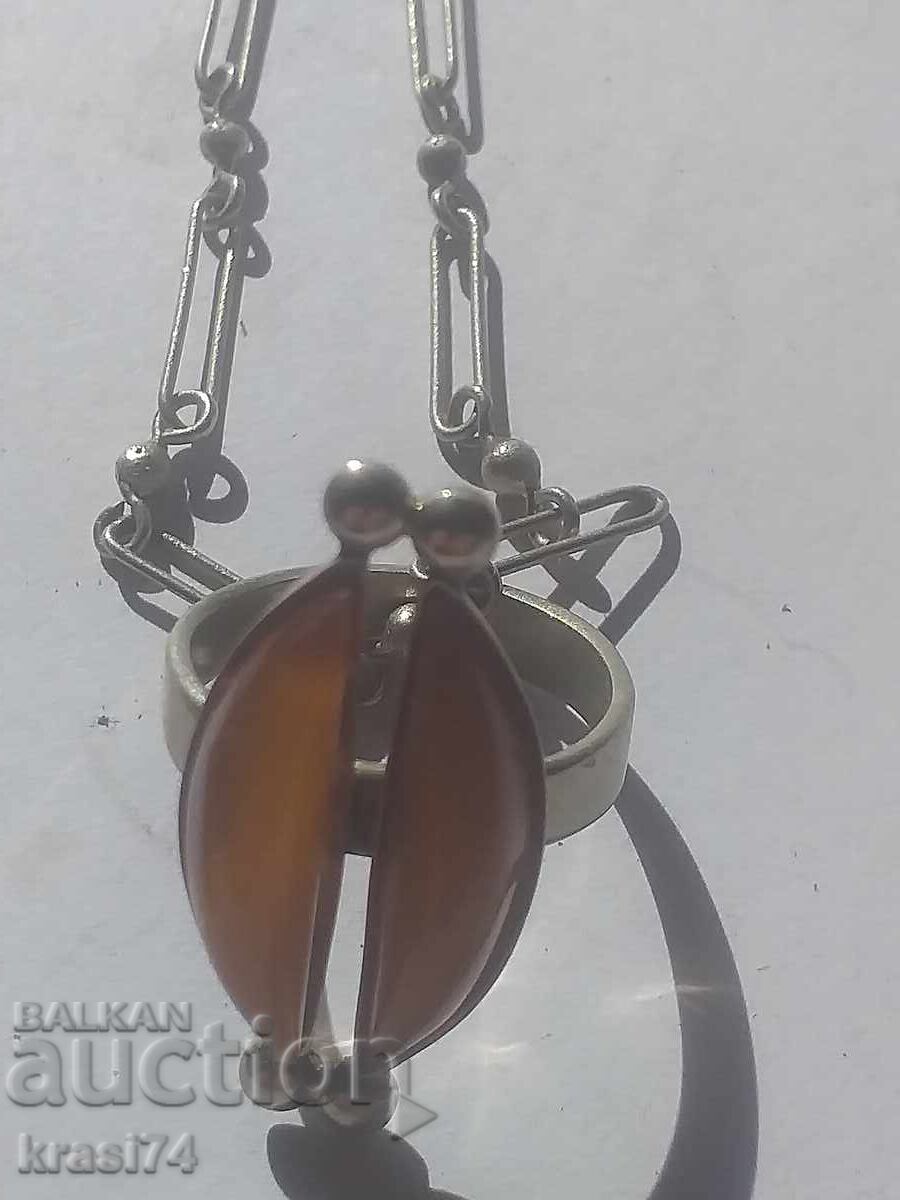 Amber necklace and ring with price 55.00 BGN | € 28.12 Amber necklace and ring with price 55.00 BGN | € 28.12