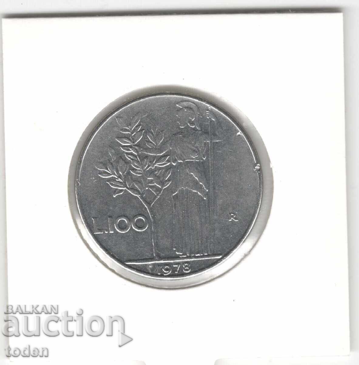 Auction  Italy-100 Lire-1978 R-KM# 96.1-large type