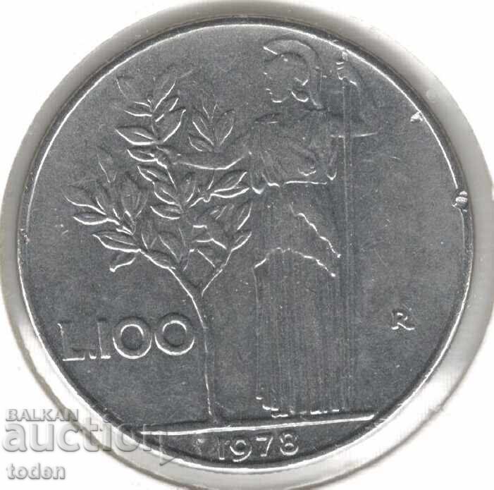 Italy-100 Lire-1978 R-KM# 96.1-large type