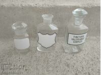 Lot of old apothecary bottles