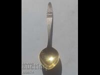 Russian, silver spoon with gilding